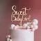 Sweet Baby Girl Cake Topper It's a Girl Baby Shower Gender Reveal Party Cake Decoration in Wood